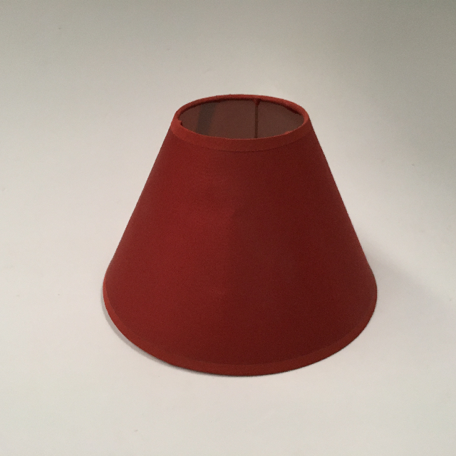 LAMPSHADE, Cone (Small) - Rust Red Silk